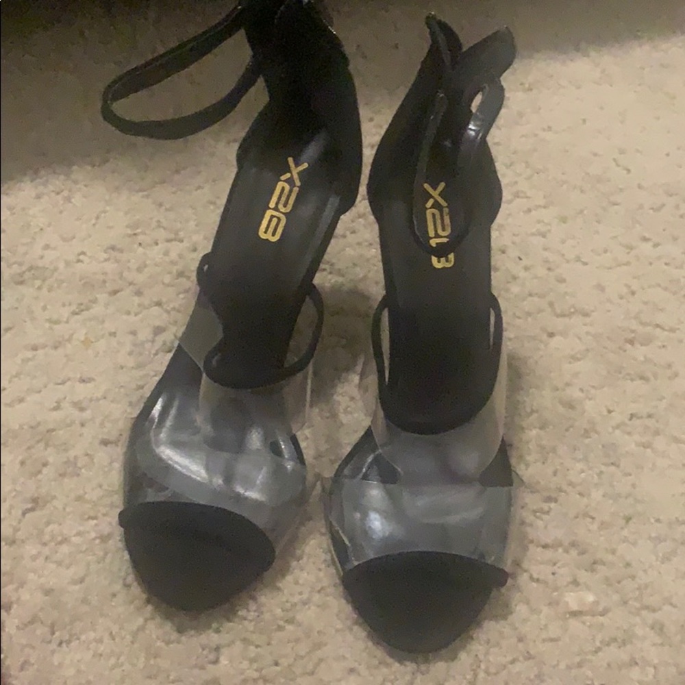 Black clear shoes